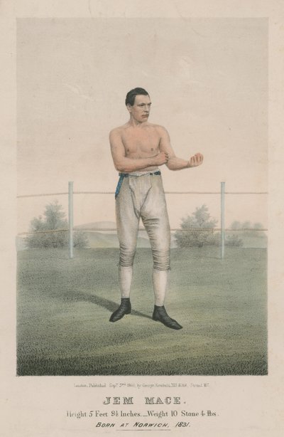 Portrait of boxer Jem Mace by English School